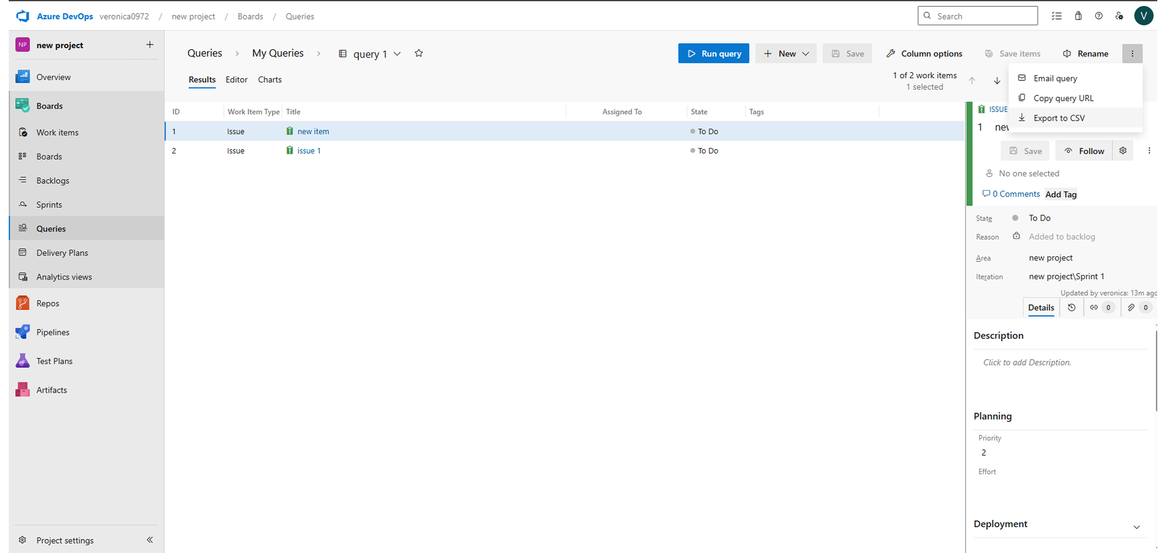 Step 3. Access Export Option