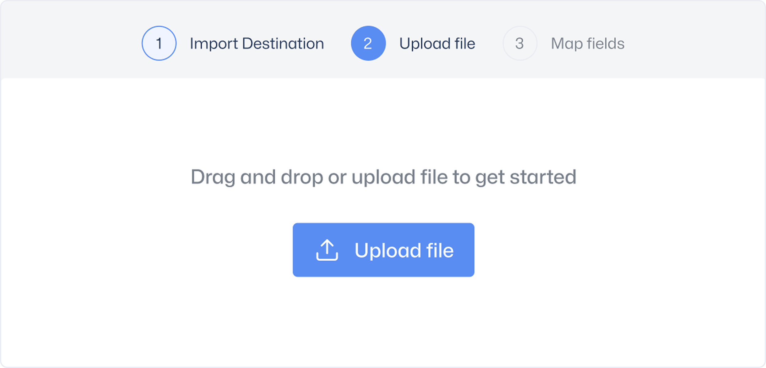 Upload file screen in Teambox