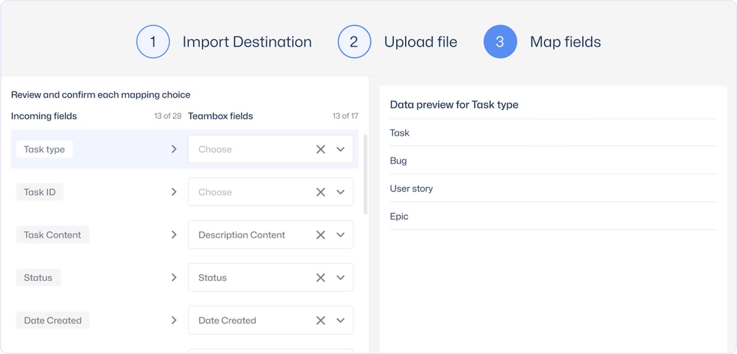 Successful upload confirmation view