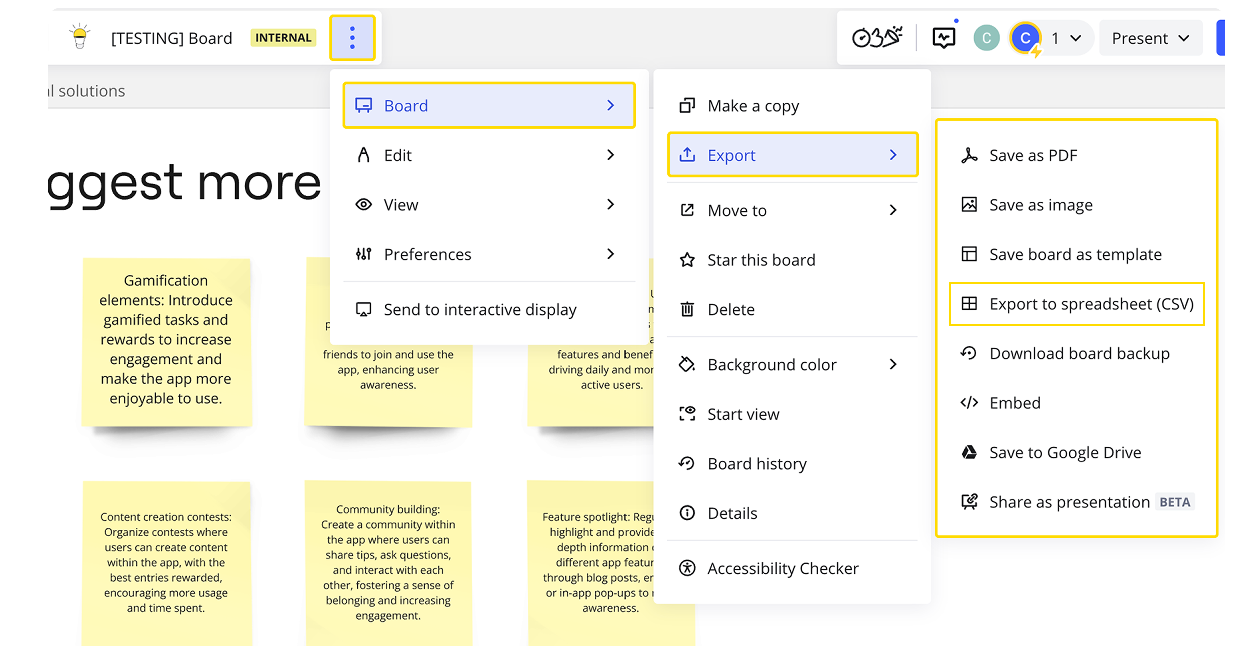 Step 3. Export to CSV