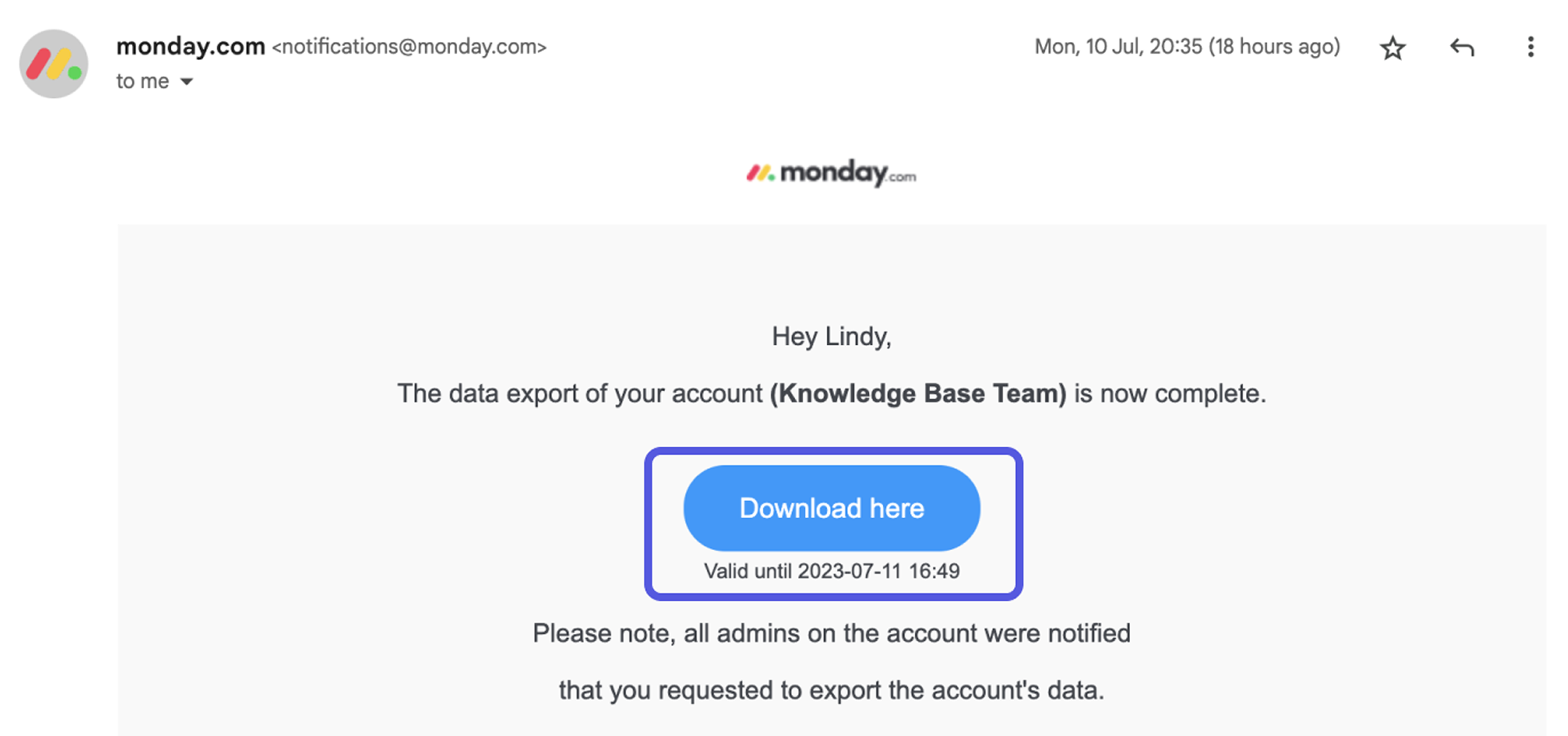 Step 5. Download Export File