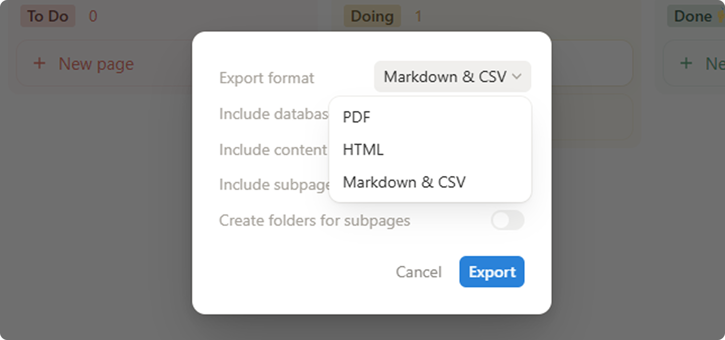 Step 4. Configure Export Settings