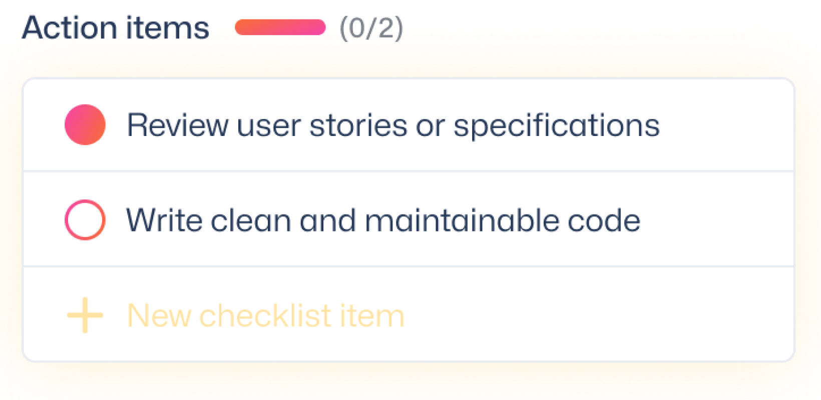 Stay on Top of Action Items